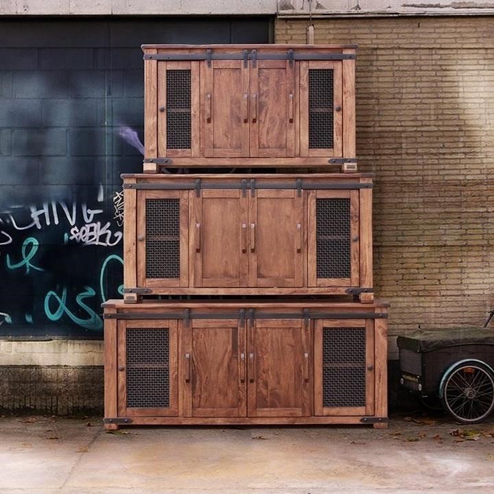 International Furniture Direct Parota IFD867STAND70 Rustic 70" TV